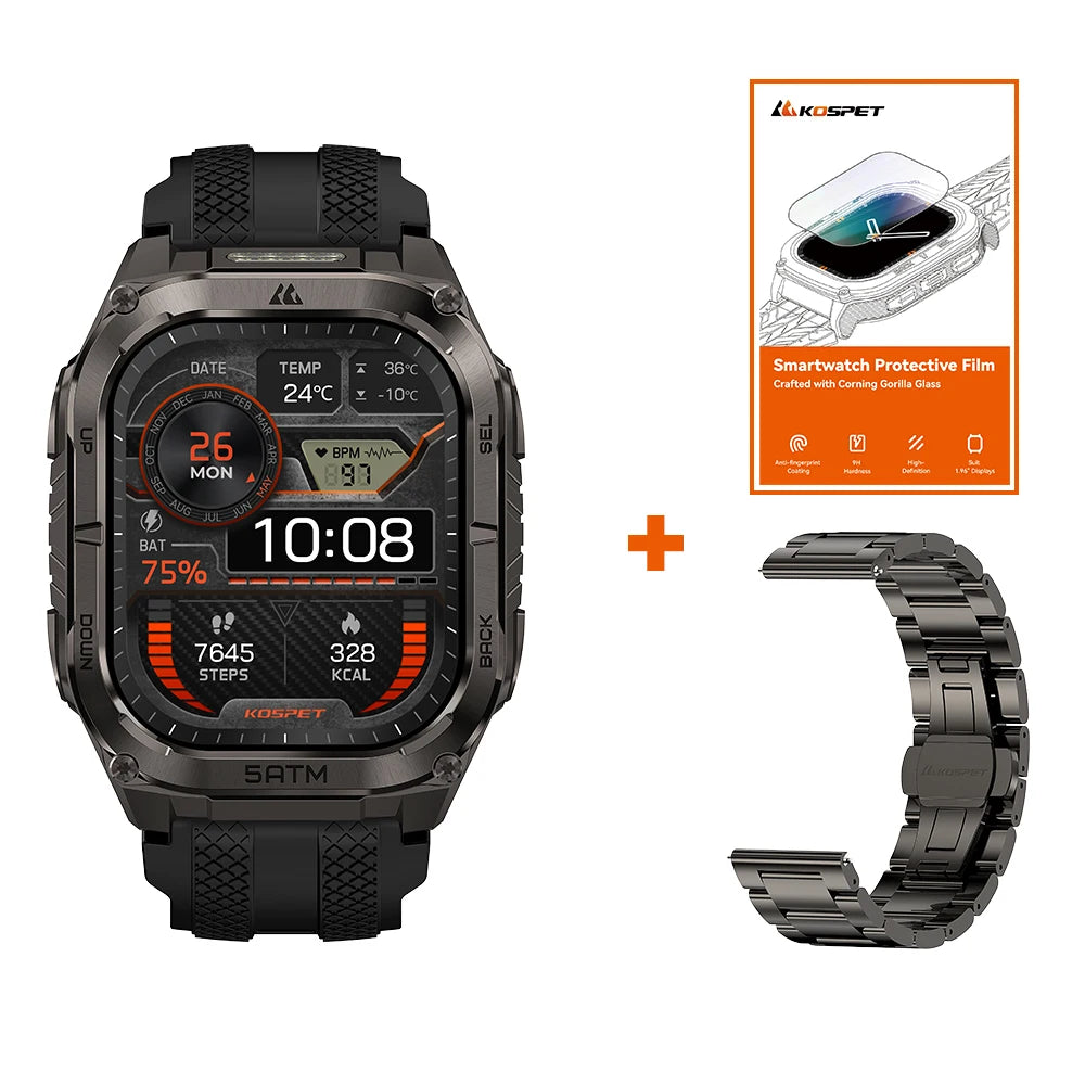 Kospe Tank M4C Advanced GPS Smartwatch For Men MIL-STD-810H Tough