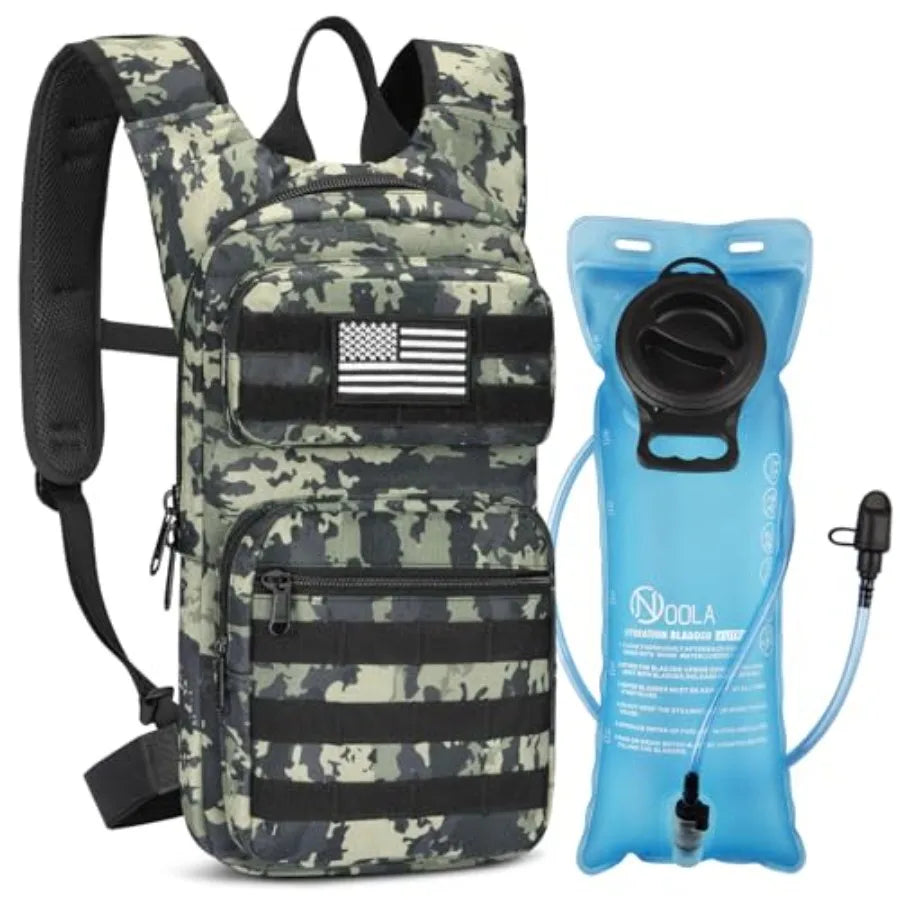 Hydration Backpack With 3L TPU Bladder Unisex Tactical Molle Pack