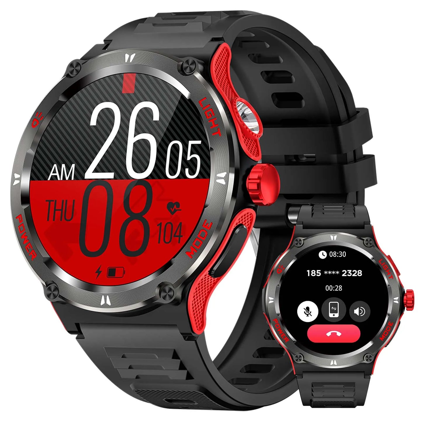 EIGIIS Smart Watch 3ATM Waterproof Heart Rate Bluetooth Call