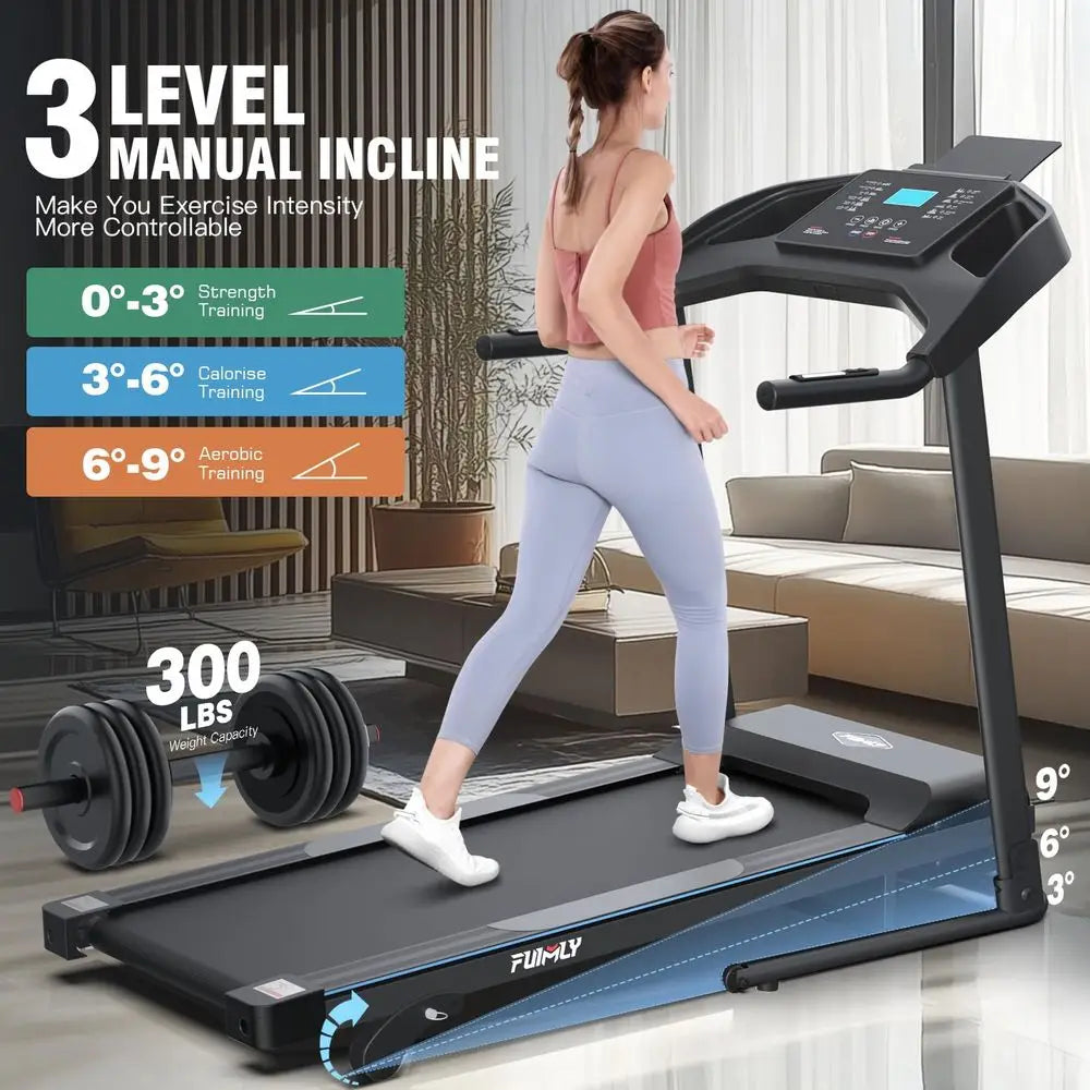 YTYIN Folding Treadmill 3.5HP with Incline, 400 lb Capacity