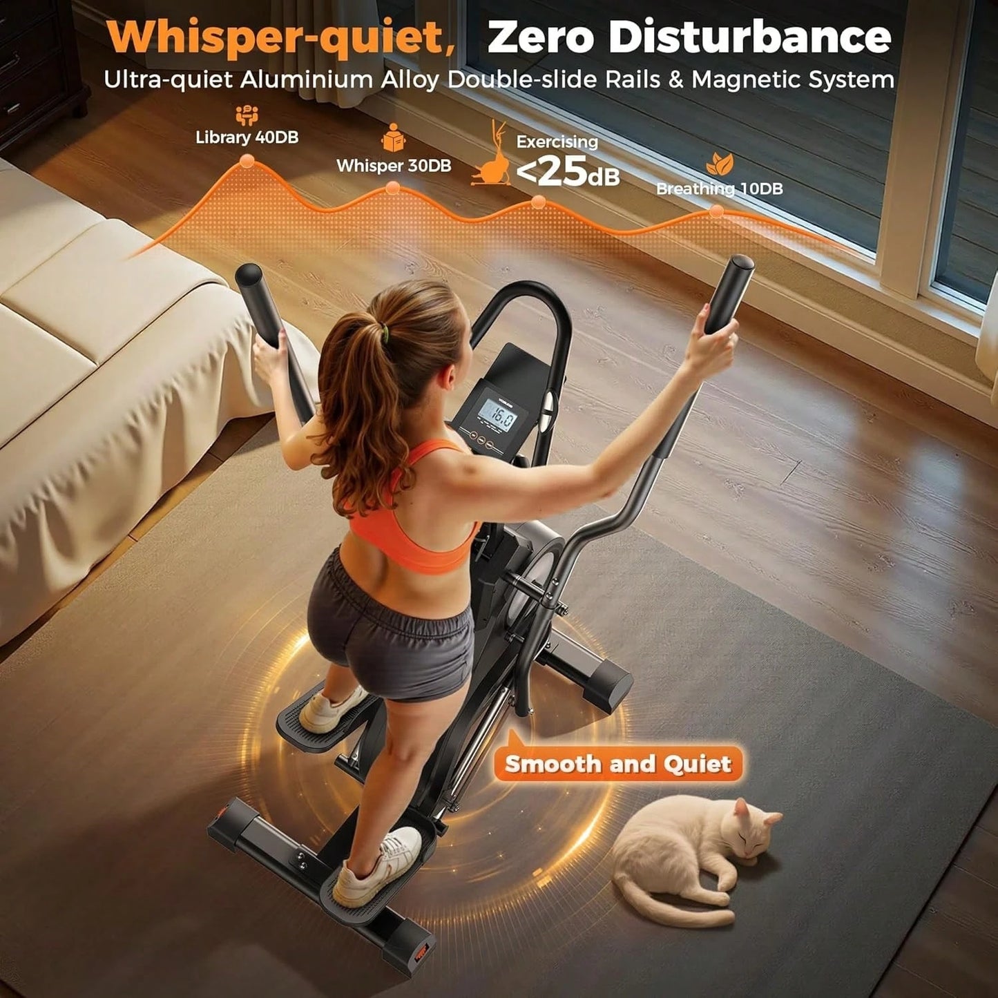 YOSUDA 3 In 1 Elliptical Stepper Cardio Climber Home Gym