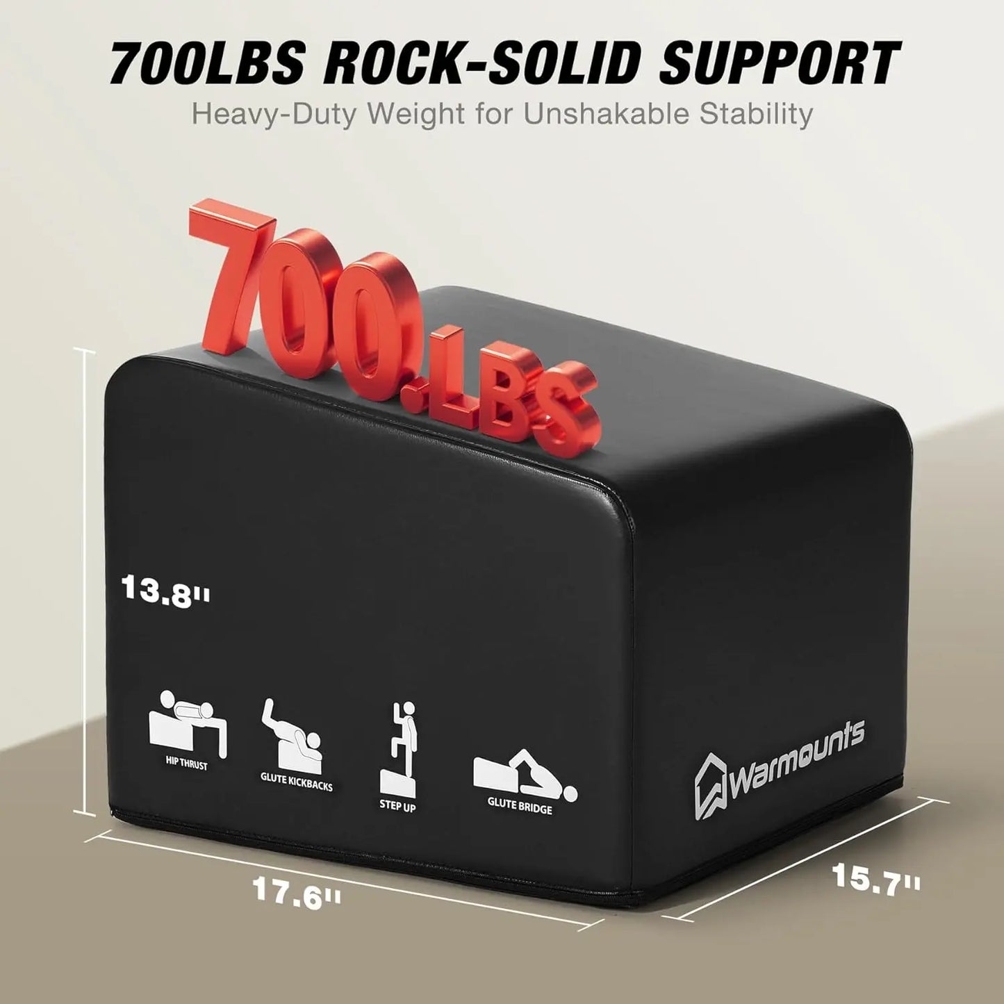 Warmounts Hip Thrust Box For Home Gym Strength Training