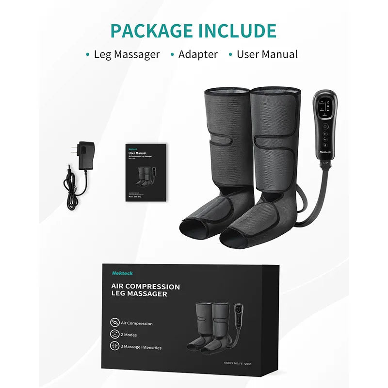 Nekteck Leg Massager Calf Wraps With Air Compression