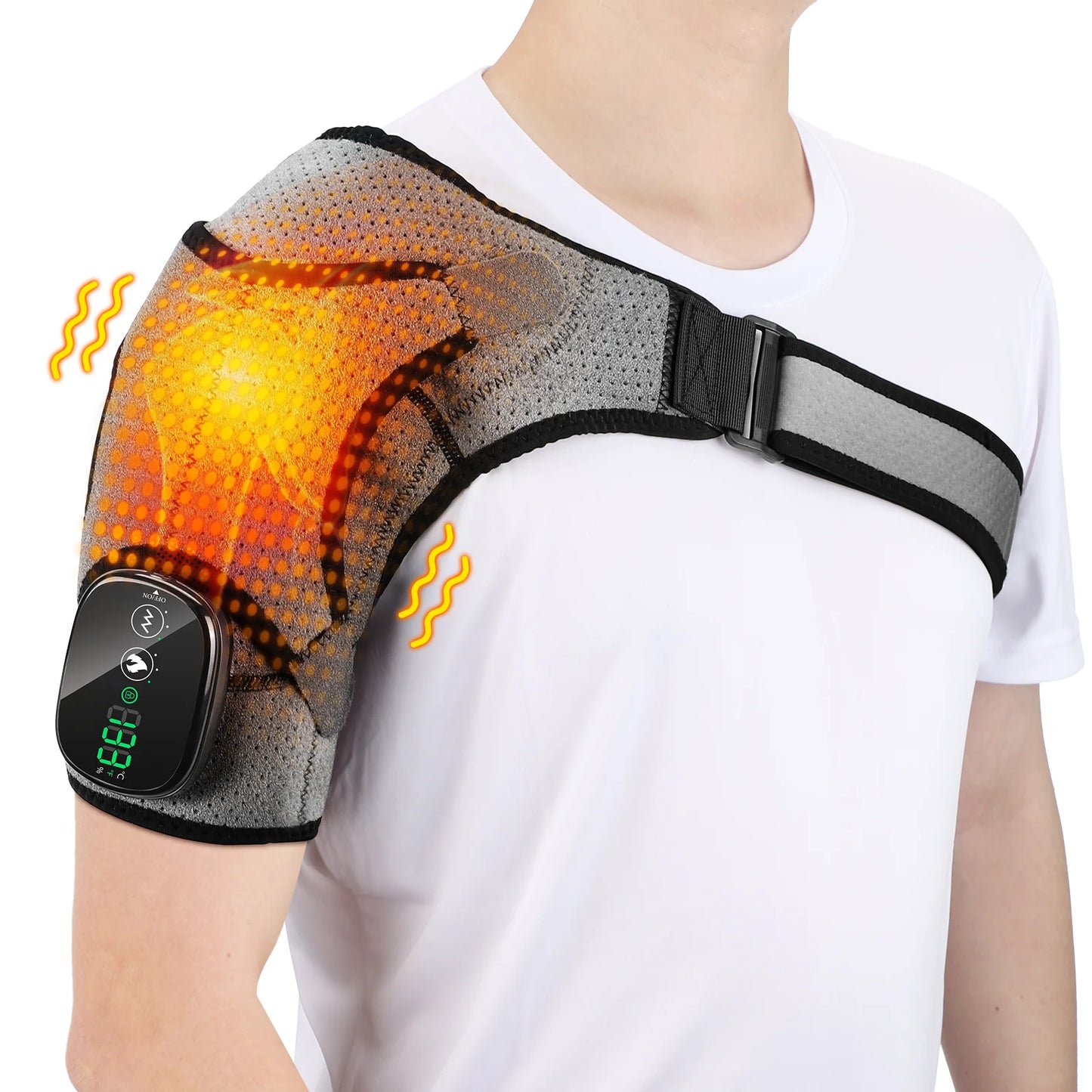 PASTSKY Electric Shoulder Heating Pad With 3 Modes And Vibration