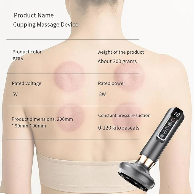 Full Body Cupping Scraping And Massaging Device With USB Power