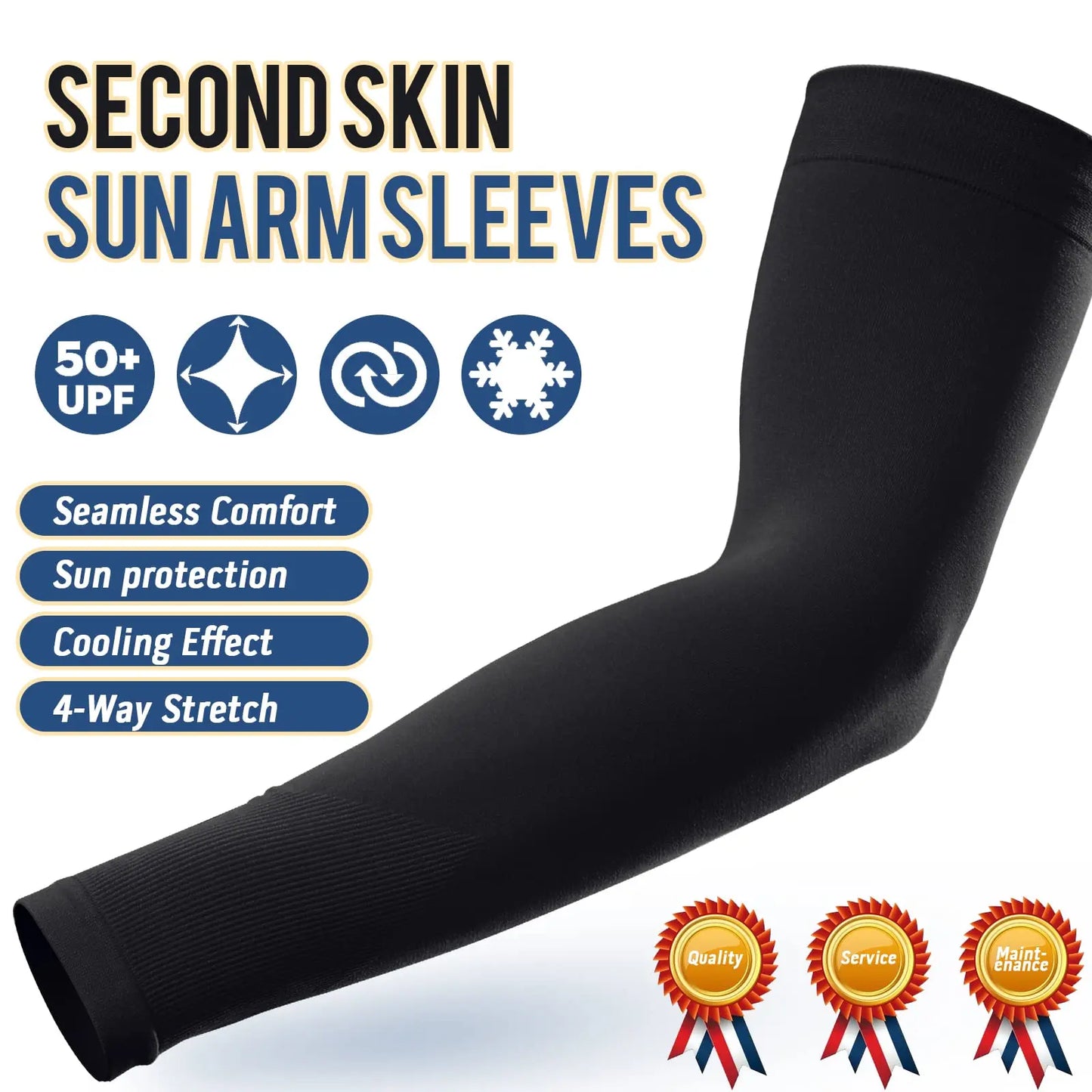 GOUNODC UV Protection Arm Sleeves Nylon 4 Pack For Outdoor Sports