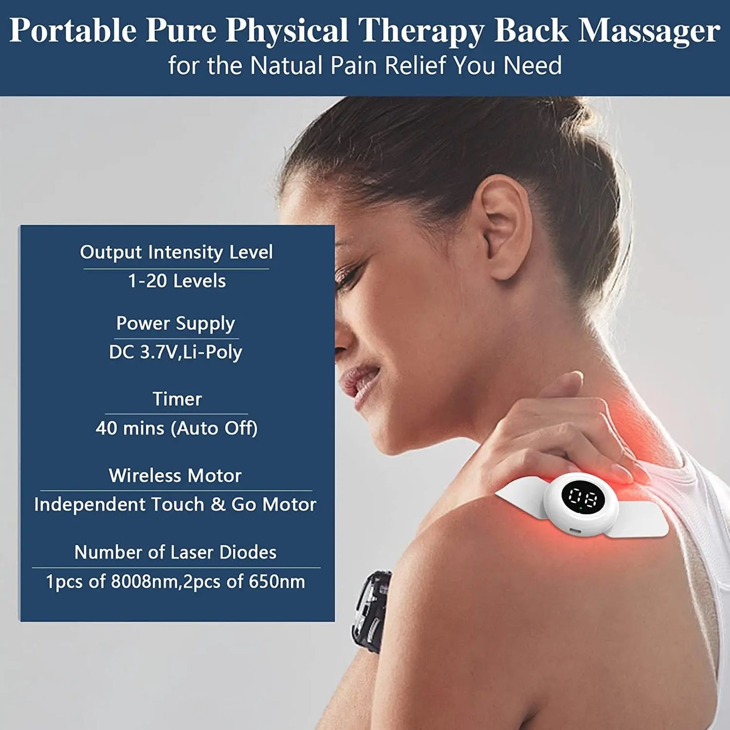 Jitesy Dropshipping TENS EMS Unit Wireless Neck Massager Infrared Therapy