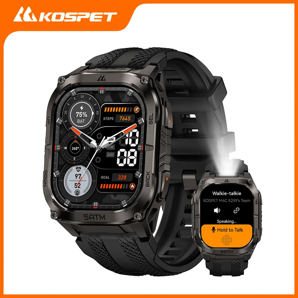 Kospe Tank M4C Rugged GPS Smartwatch For Men Health Tracking