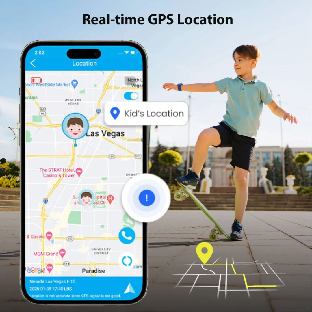 4G Kids Smart Watch With GPS Video Call Voice Chat SIM Card