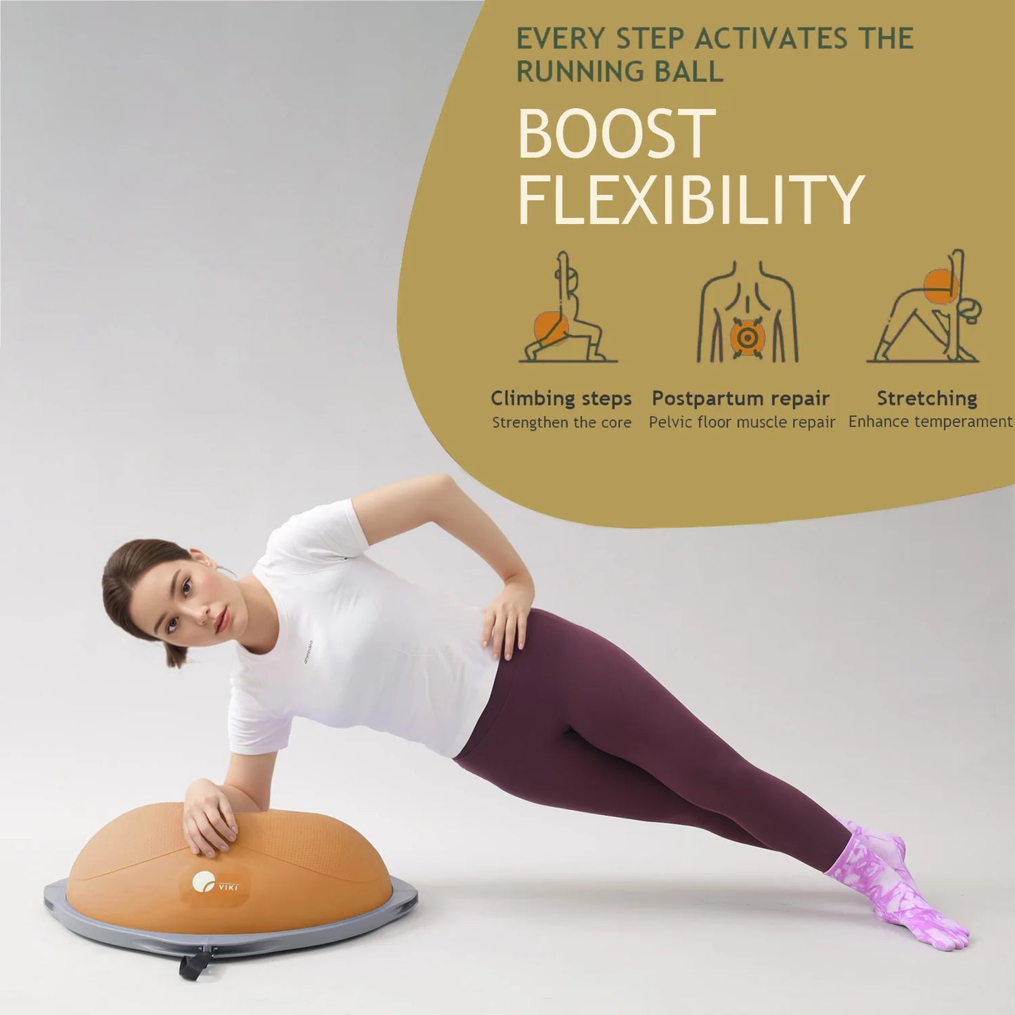 Home Balance Ball and Half Ball Trainer for Core Yoga Workout