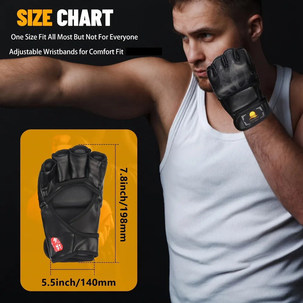 Unisex MMA Half-Finger Gloves For Training Muay Thai Boxing