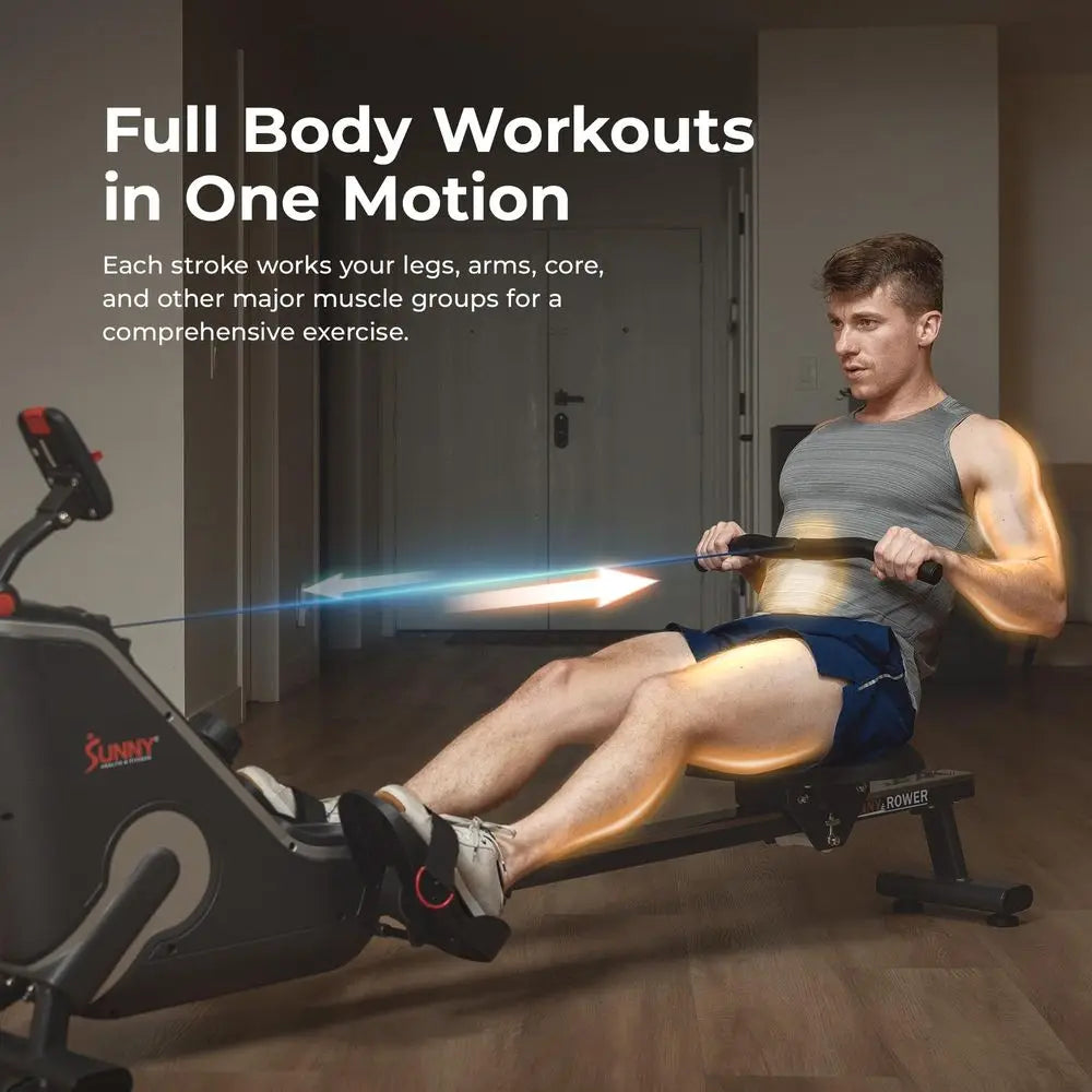 YTYIN Smart Flippable Magnetic Rower With Quiet Stainless Rail