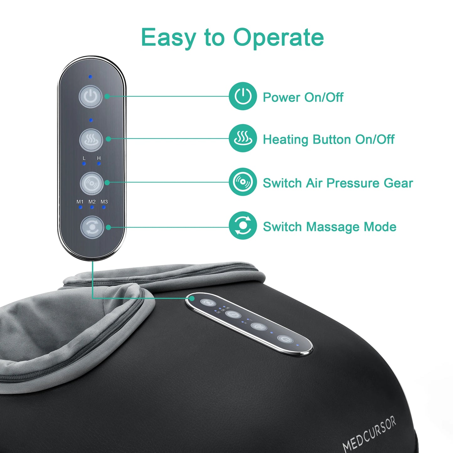 Medcursor Shiatsu Foot Massager With Heat Machine For Muscle Relaxation