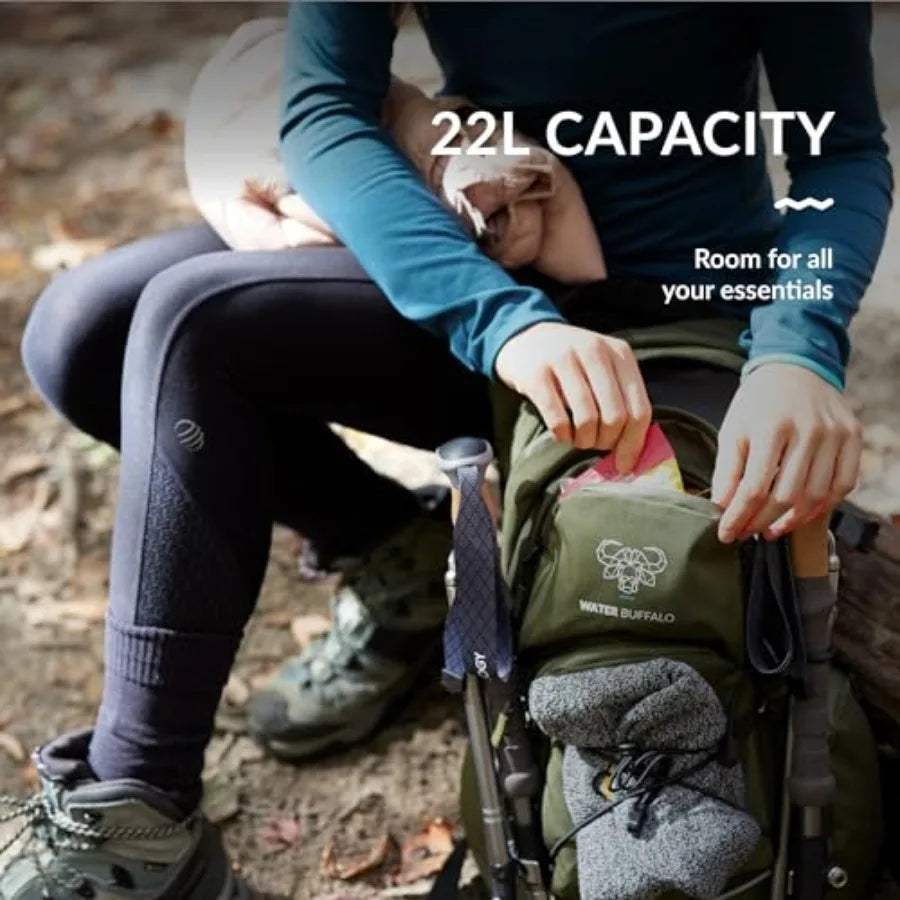 Hydration Backpack For Hiking With Water Bladder And Waterproof Zippers