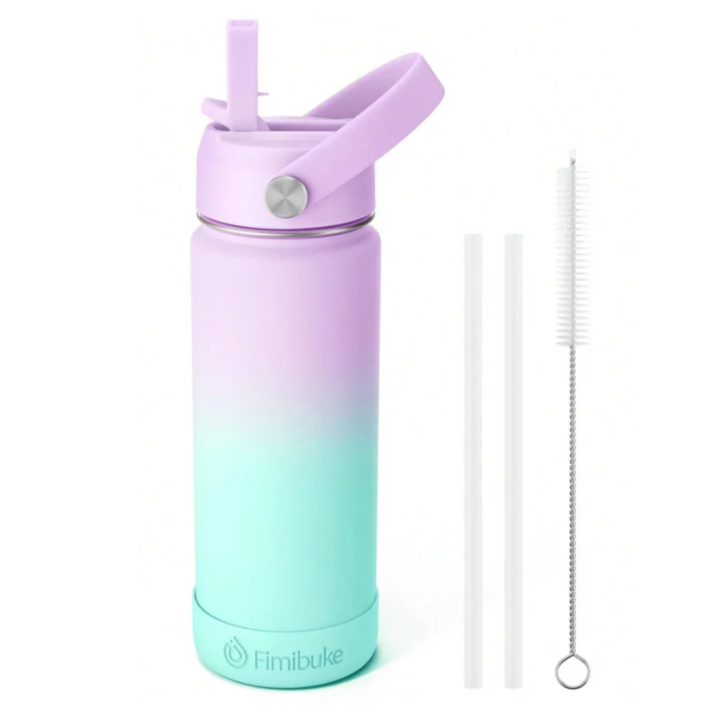 Water Bottle With Straw Stainless Steel Vacuum Leak Proof