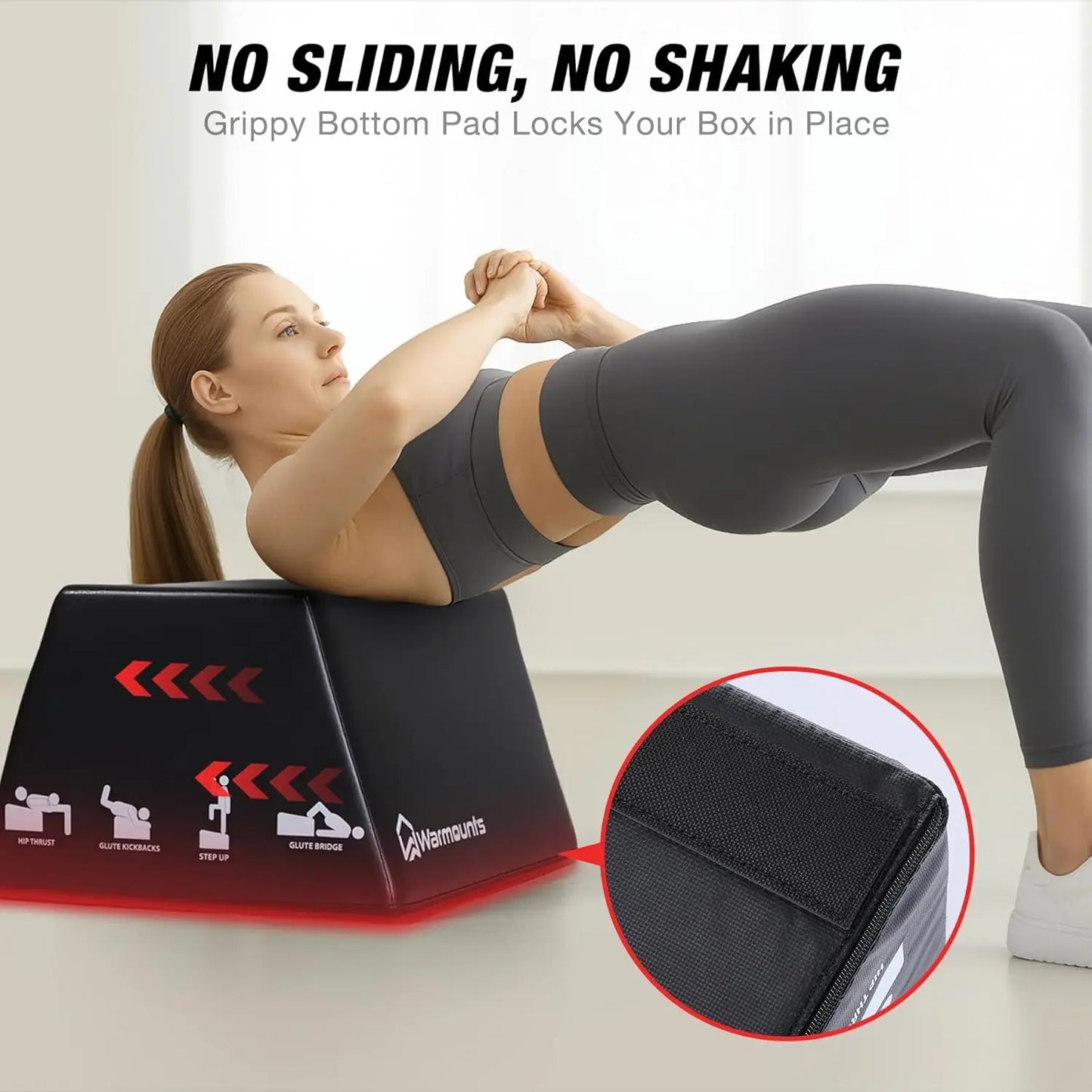 Warmounts Hip Thrust Box For Home Gym Strength Training
