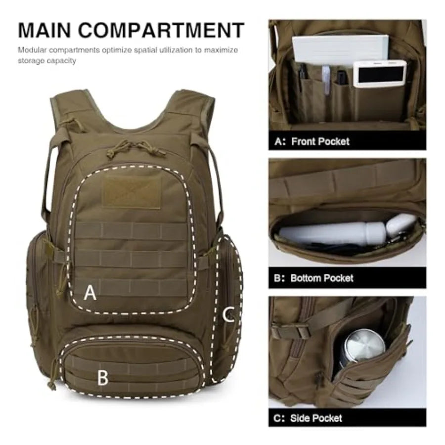 Tactical Backpack With Hydration Reservoir For Outdoor Use