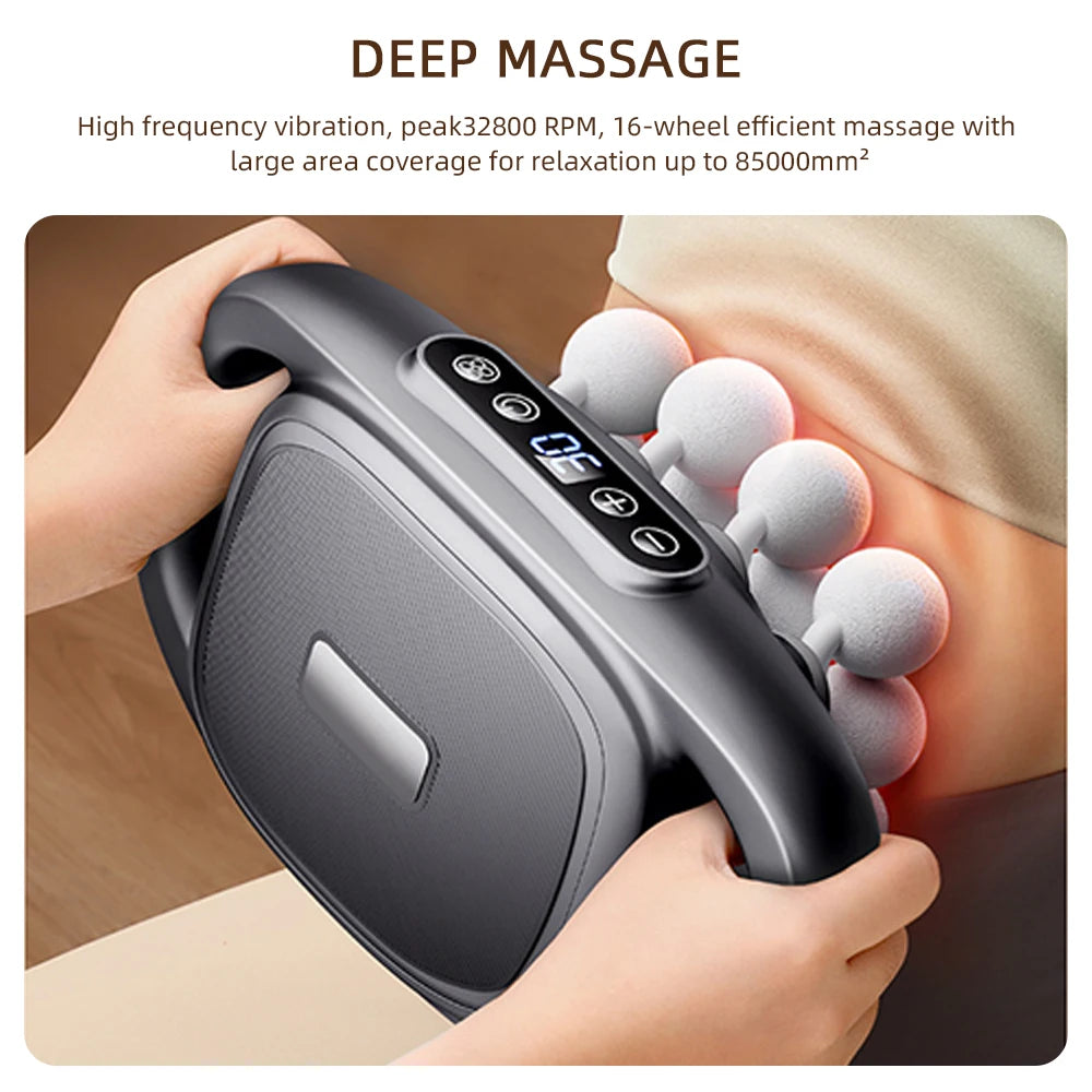 Foreverlily 16 Head Fascia Gun High Frequency Massager For Back