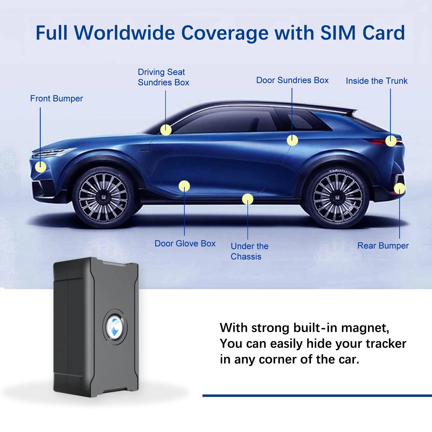 Wanwaytech GPS Tracker Anti-Theft For Truck Car Motorcycle Luggage