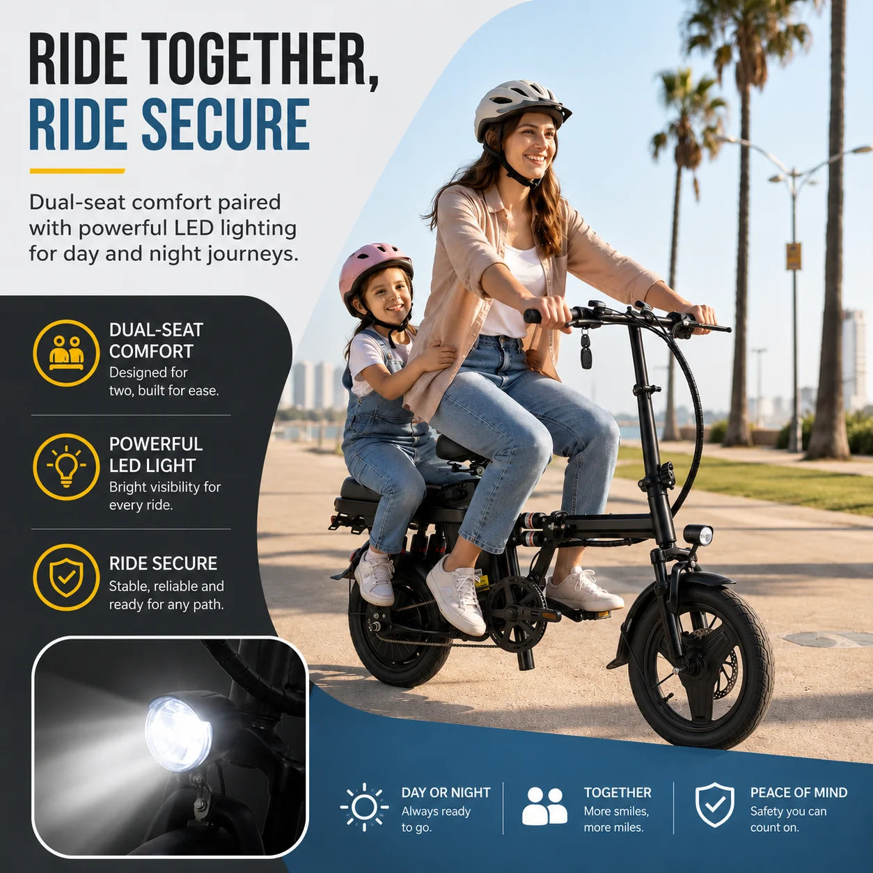 Foldable Electric Bicycle For Adults With 500W Motor 48V Battery