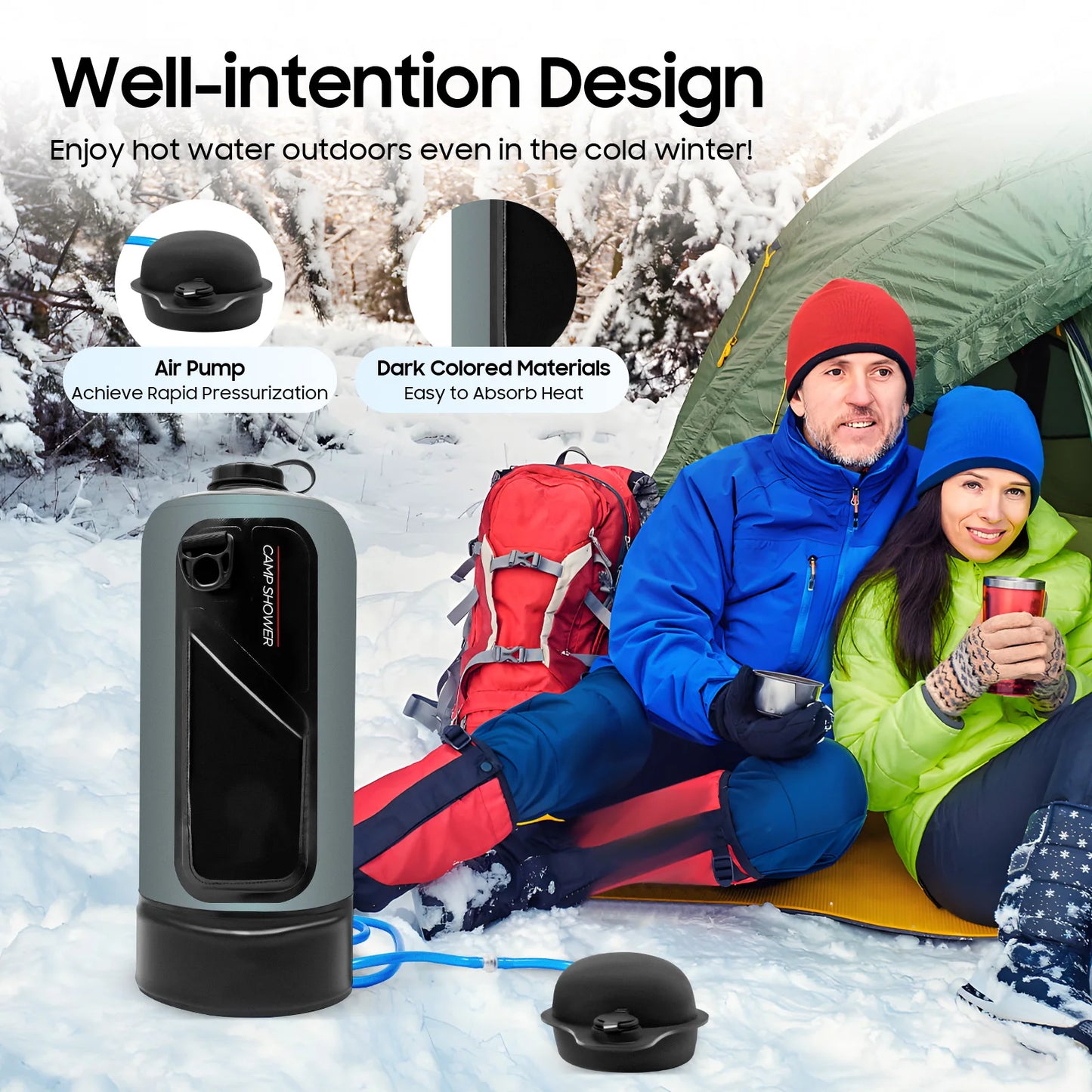 Bymaocar Portable Camping Shower Bag For Outdoor Use