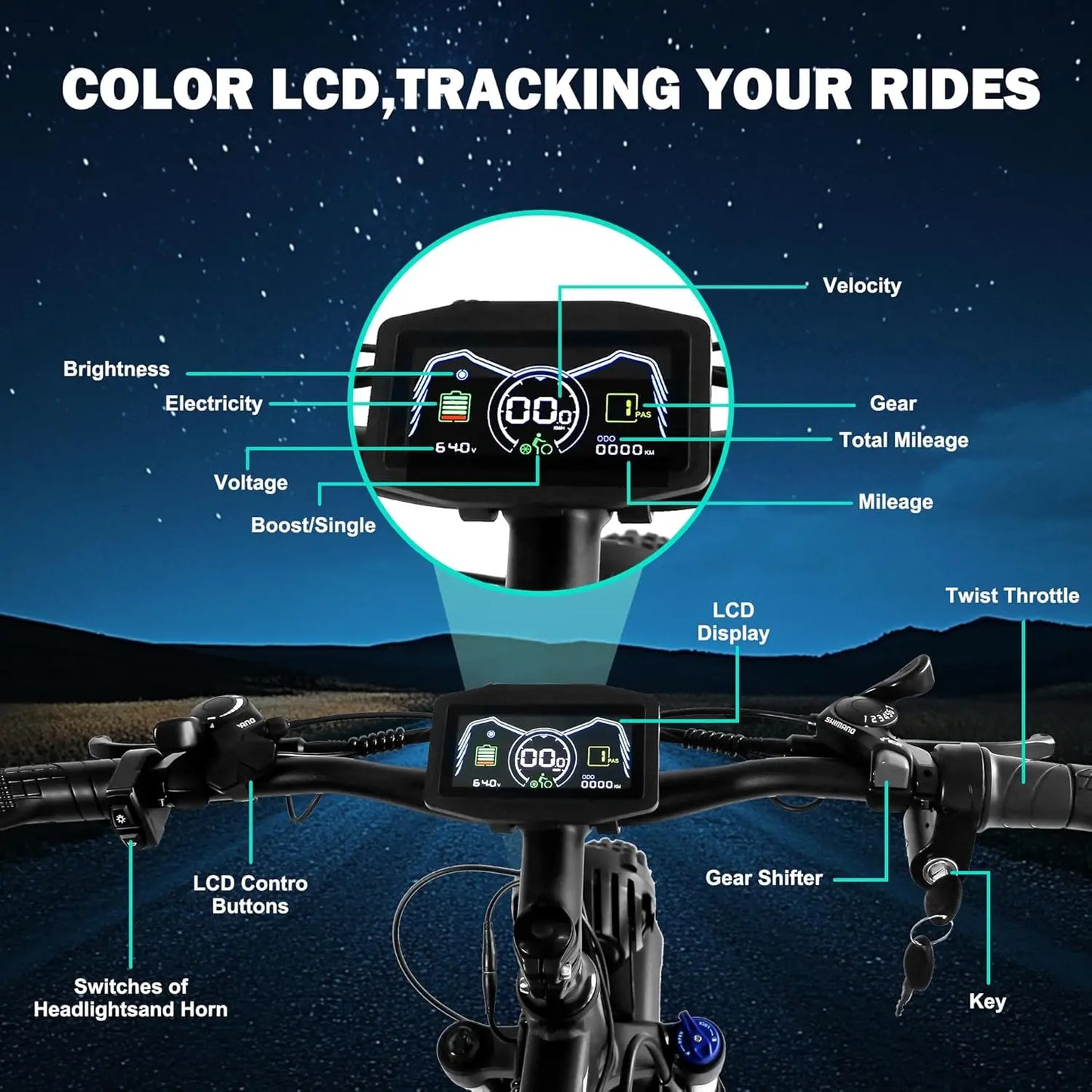 TS60 5000W Dual Motor EBike 60V 25Ah Battery Alloy Frame