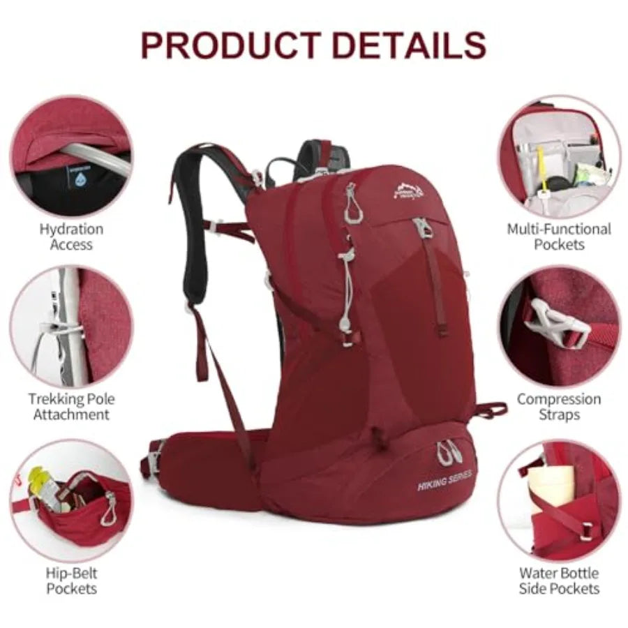 Waterproof Hiking Backpack For Travel And Camping Lightweight Daypack