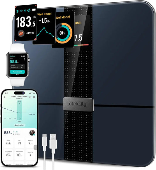Smart Digital Bathroom Scale for Body Weight, Fat, BMI