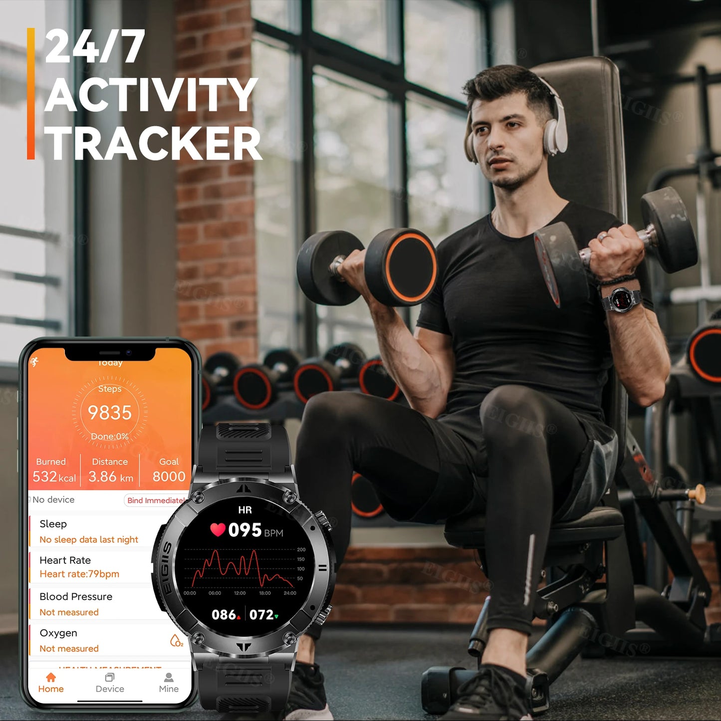 LaNikar Smart Watch Bluetooth Call Blood Pressure Fitness Tracker Waterproof