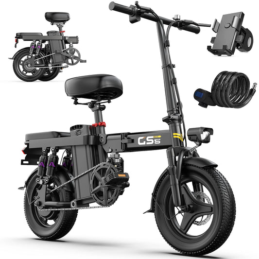 UPlee GS5 Folding Electric Bike 48V 15Ah Battery 30 MPH 35 Mile Range