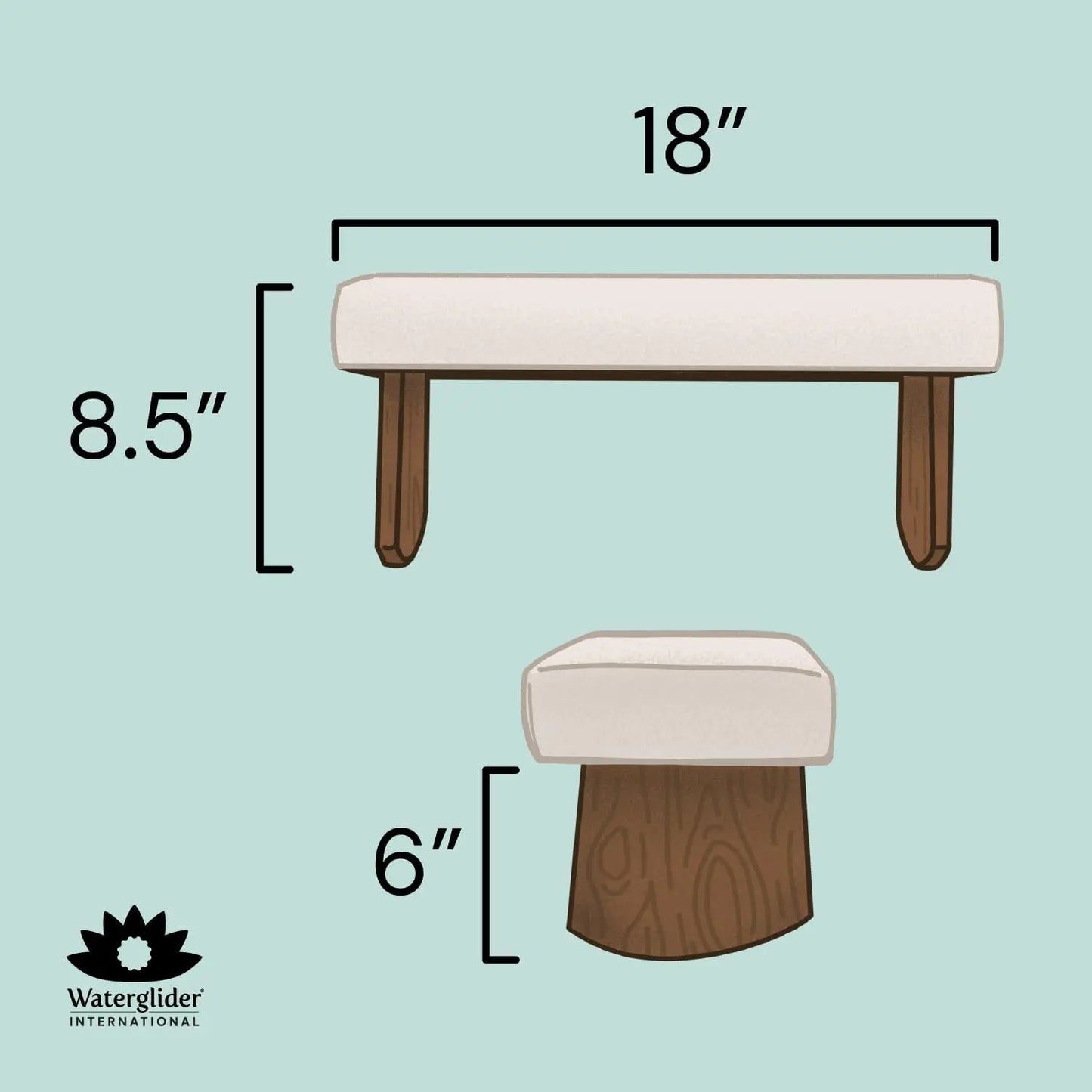 Acacia Wood Meditation Bench for Perfect Posture Seiza Stool