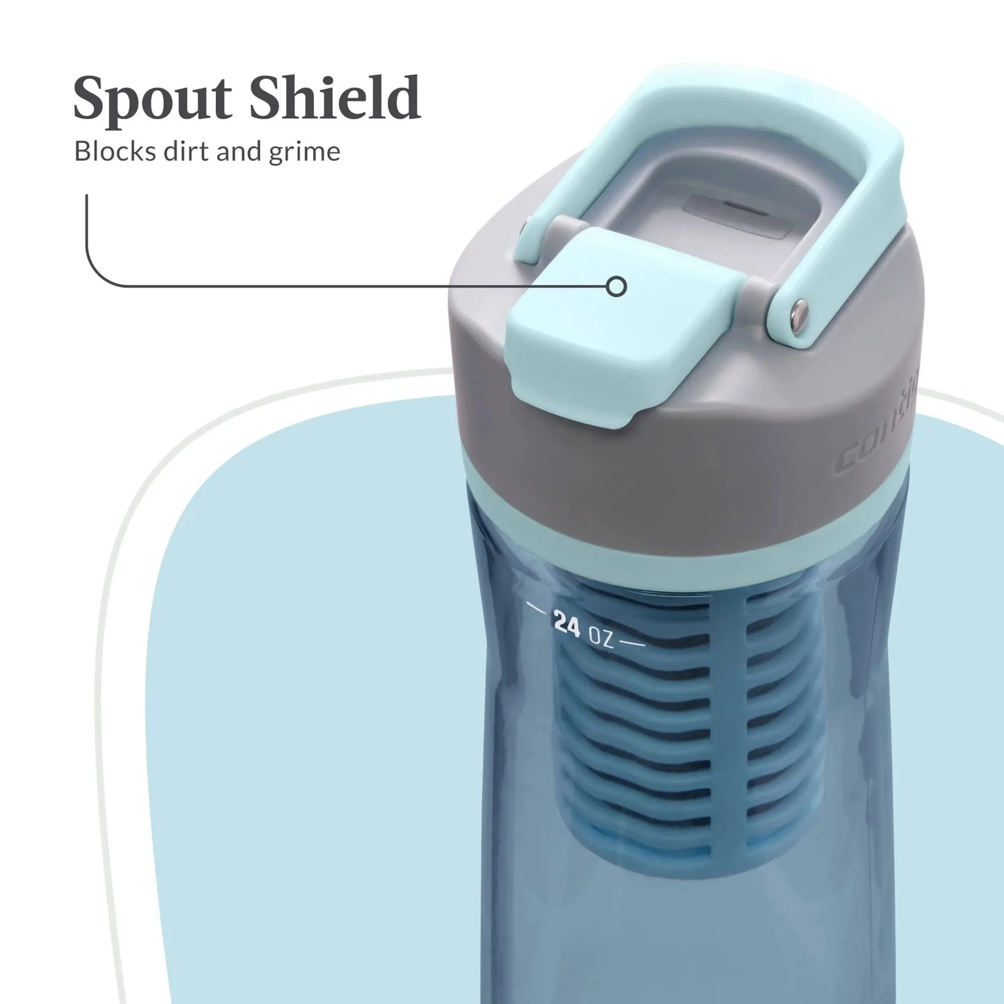 Filtered Water Bottle With Integrated Handle And Cap