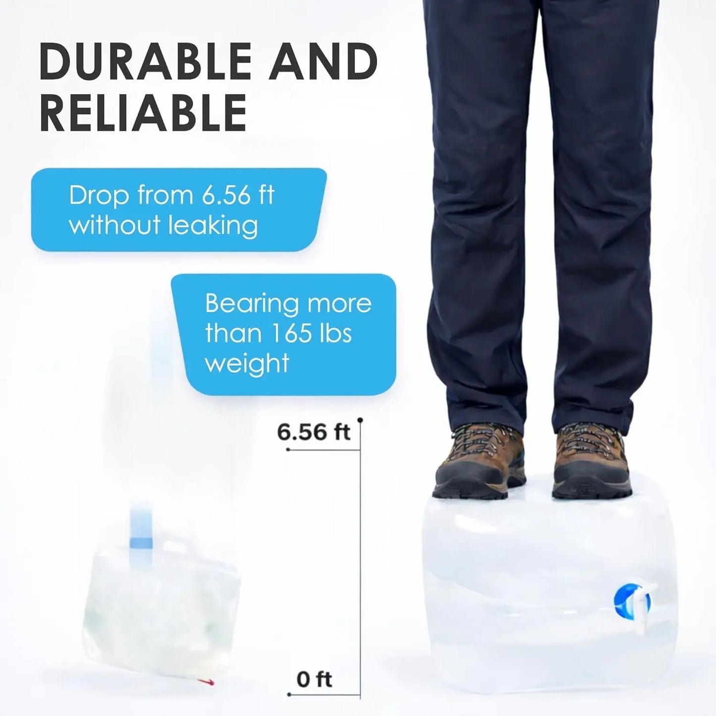 Collapsible Water Jug Ten Pack BPA Free Portable Spigot Storage