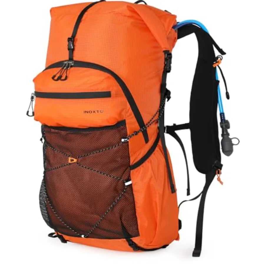 Hiking Backpack Waterproof Unisex With Hydration Bladder And Rain Cover