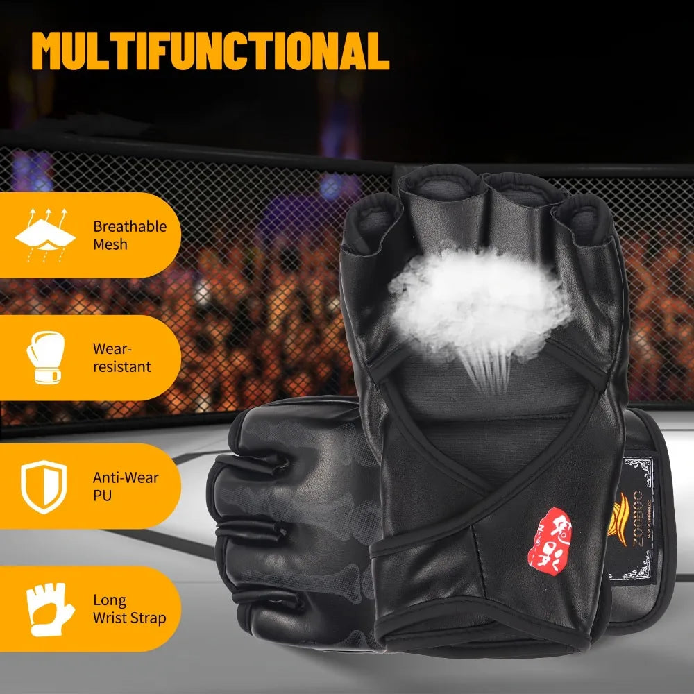 Unisex MMA Half-Finger Gloves For Training Muay Thai Boxing