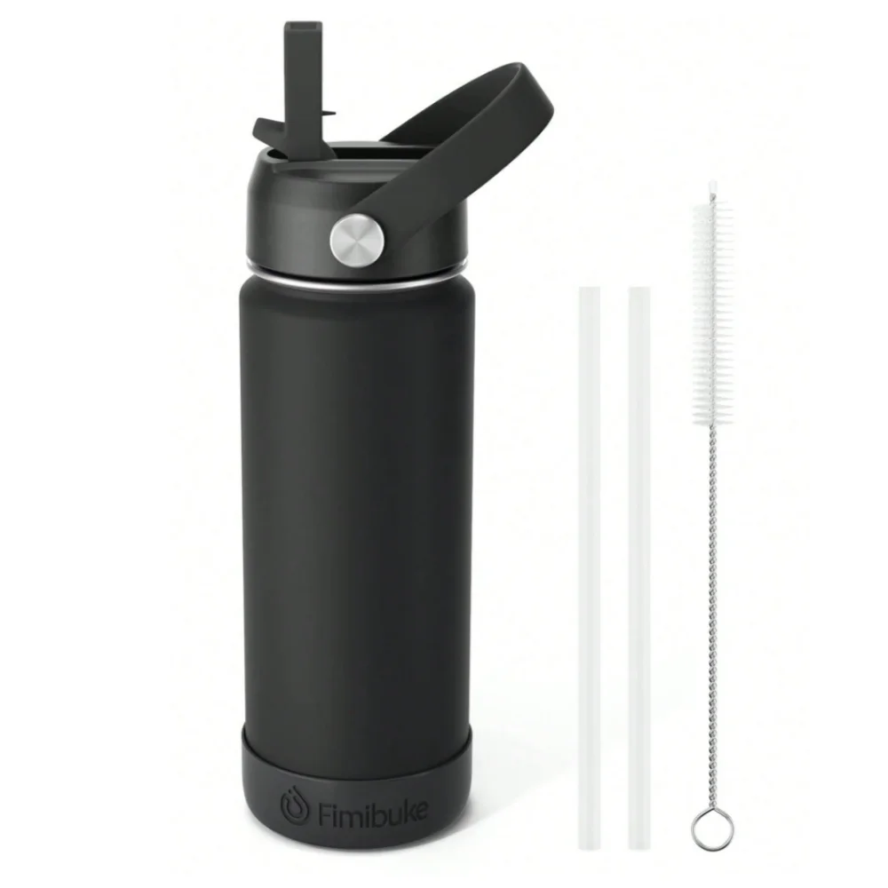 Water Bottle With Straw Stainless Steel Vacuum Leak Proof