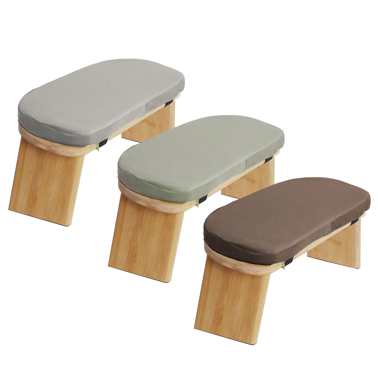 Bymaocar Foldable Ergonomic Meditation Bench Kneeling Stool For Home