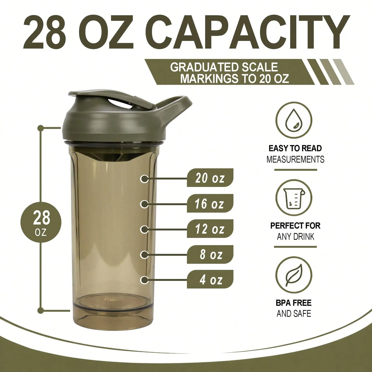 Two Pack Shaker Bottles With Pill Organizer And Storage