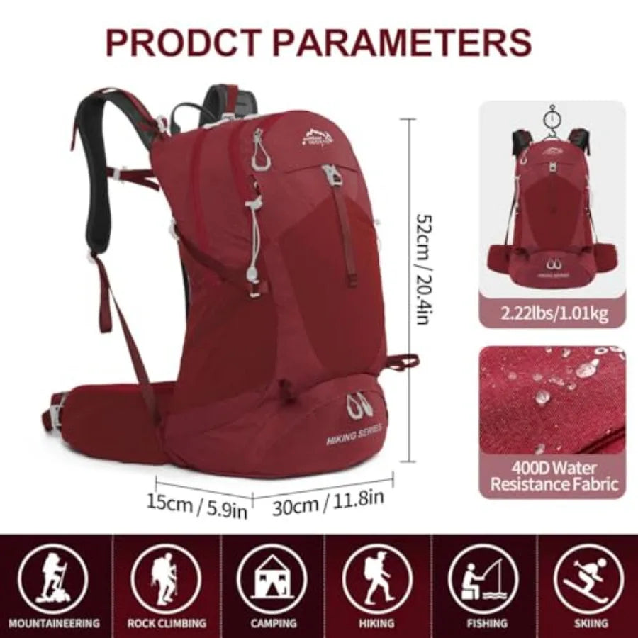 Waterproof Hiking Backpack For Travel And Camping Lightweight Daypack