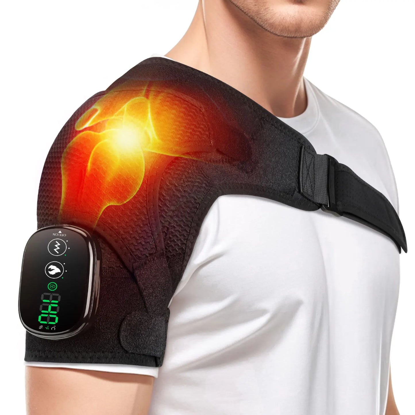 PASTSKY Electric Shoulder Heating Pad With 3 Modes And Vibration