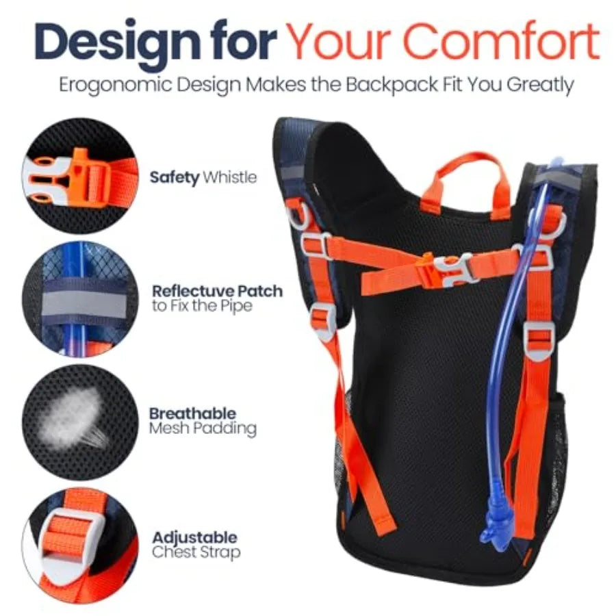 Hydration Backpack 1.5L Water Bladder For Hiking And Running