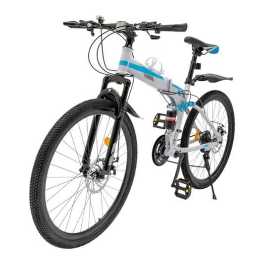 Folding Mountain Bike 21 Speed Dual Disc Brake Aluminum Frame