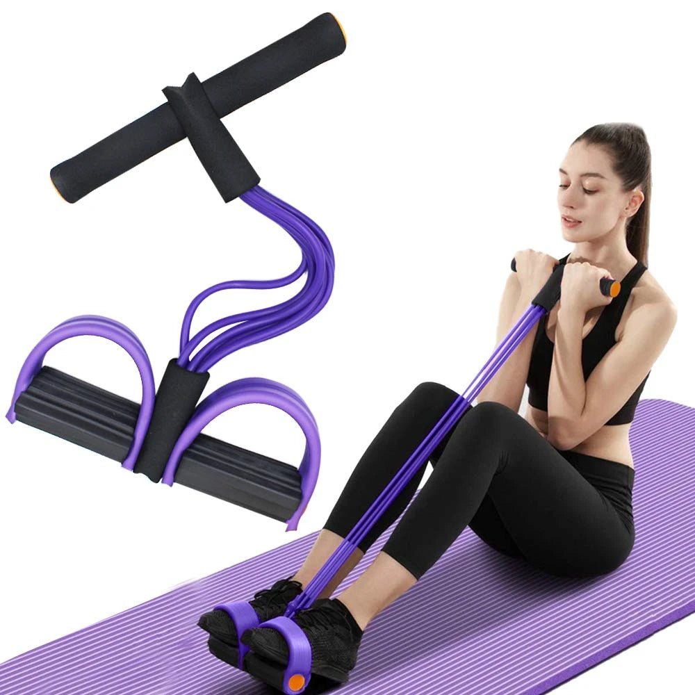 Six Tube Resistance Band Set For Full Body Gym Workouts