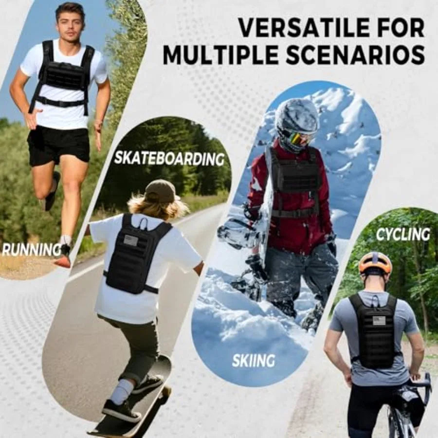 Tactical Hydration Backpack With Front Pouch And Water Bladder