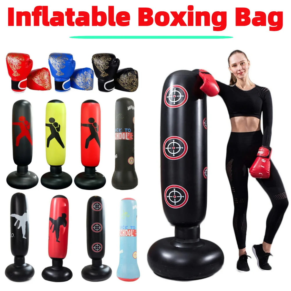 Inflatable Boxing Bag For Kids And Adults PVC Punching Training