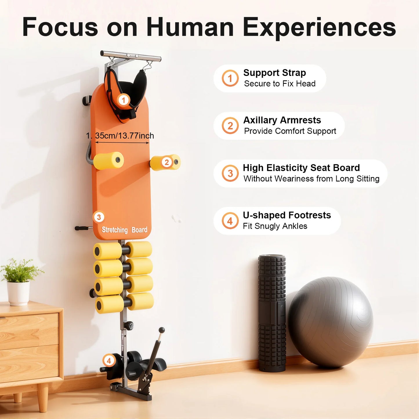 Adjustable Back Stretch Bench for Spinal Decompression Neck Pain Relief