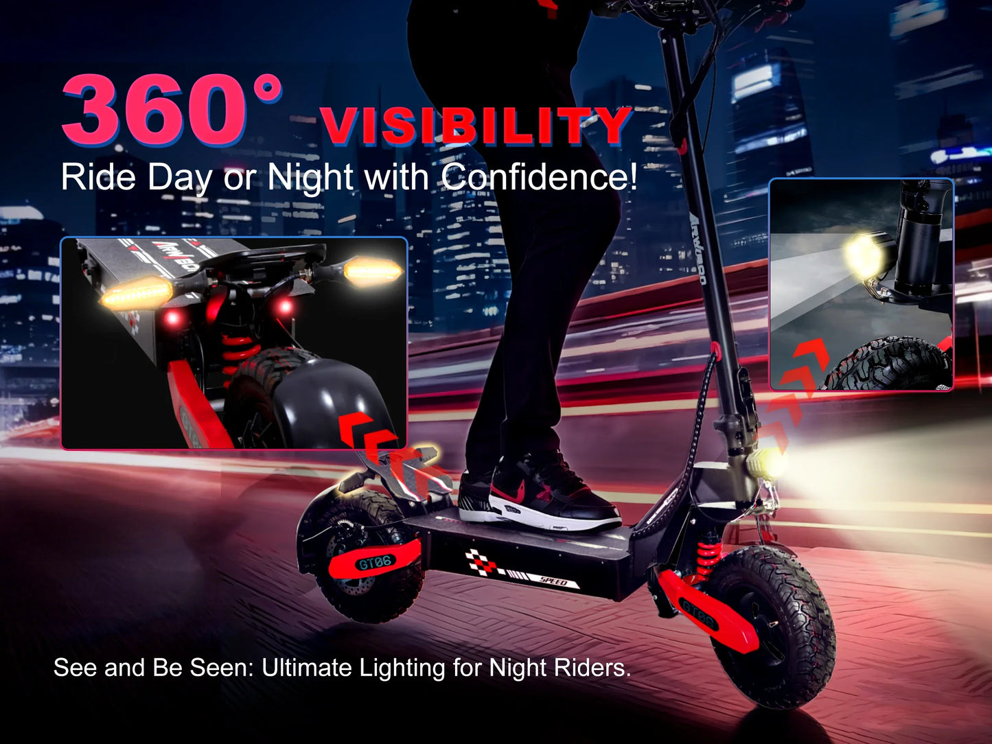 Arwibon GT06 1200W Foldable E-Scooter For Adults