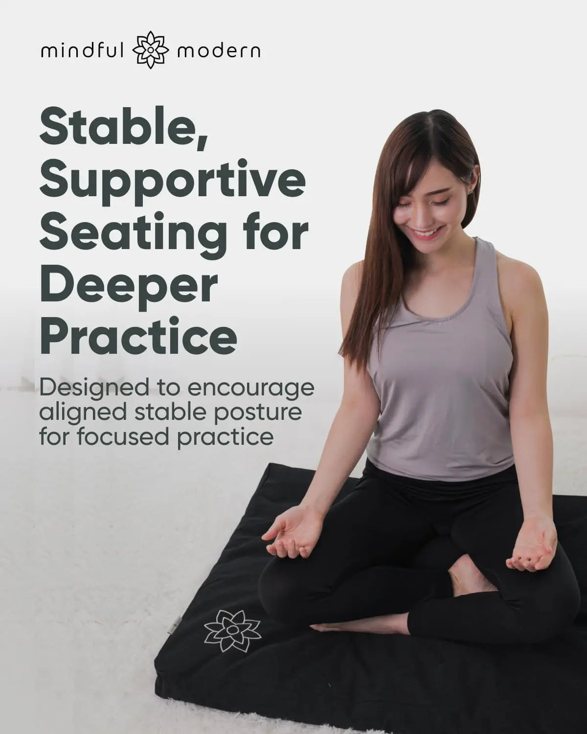 YTYIN Cotton Filled Zabuton Meditation Mat For Comfortable Posture