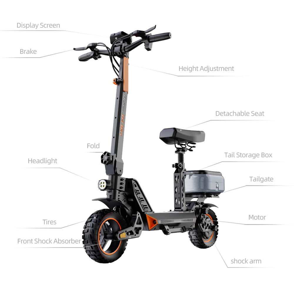 Ruitoo M4Max 1000W 48V Electric Scooter Long Range
