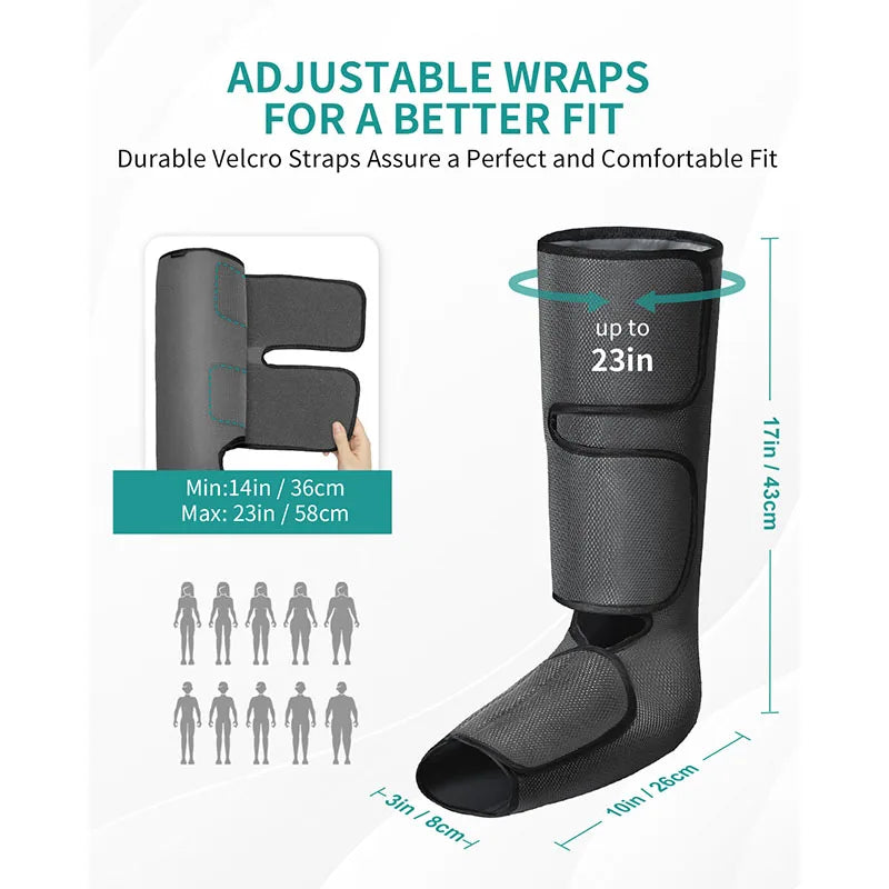 Nekteck Leg Massager Calf Wraps With Air Compression